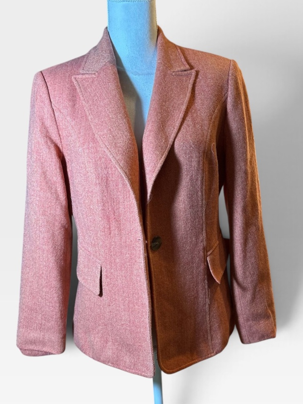 Talbots Dusty Rose Single-Button Tailored Blazer